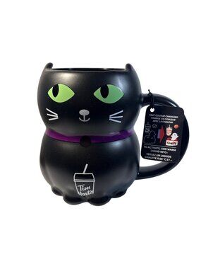 Tim Hortons Halloween Mug Black Cat Heat Activated Color Changing Mug 2025